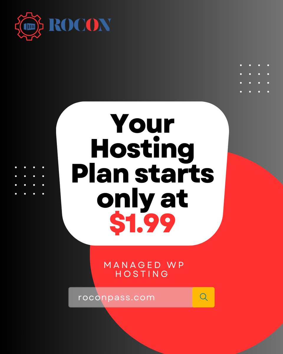 Roconpaas's tweet image. Elevate your site with Managed WP Hosting! Switch today for a seamless experience! 

Visit website: roconpaas.com

#ManagedWPHosting #WordPress #WebHosting #wordpresshosting #ManagedWordPressHosting #WordPressHosting #WordPress #HostingSolutions #WebsiteManagement