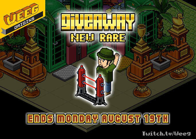 WeegHabbo's tweet photo. ⚠️STEP BACK, A NEW RARE GIVEAWAY IS OUT!⚠️

⚡️I'll be giving away a Red Laser Door on #HabboHotelOrigins to a lucky winner!⚡️

To Enter:
- Like/Retweet ✅
- Follow @WeegHabbo ✅
- Tag friends! (Optional) 🗣️

Thanks for the support as per usual! GOOD LUCK!
#HabboOrigins #Habbo https://t.co/OvBKDYHO3c