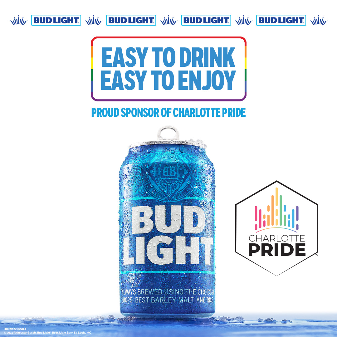 Thank you, Bud Light, for your continued support as a sponsor of #CLTPride! 🌈✨ <a href="/budlight/">Bud Light</a>