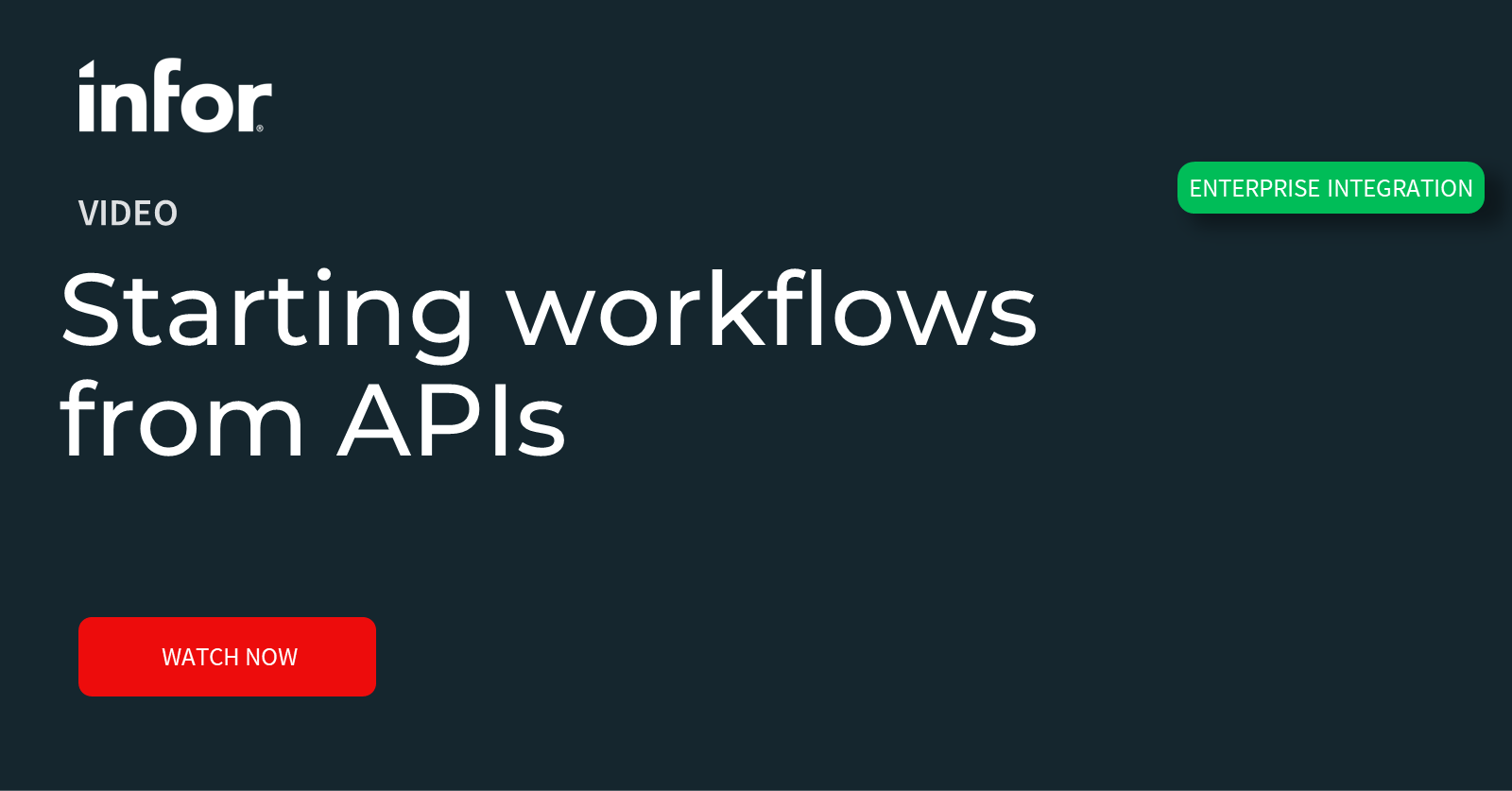 Infor on X: Learn how to start workflows directly from an API! In ...