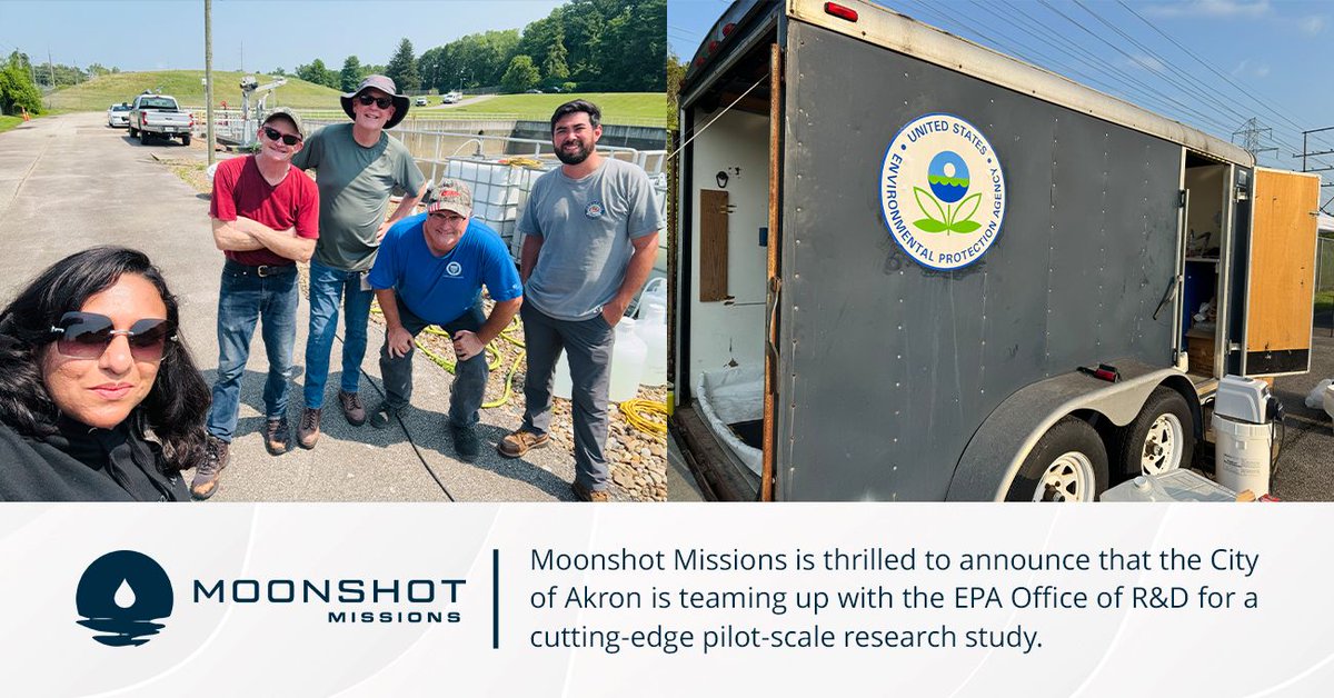 Moonshot Missions (@moonshotwater) on Twitter photo Moonshot Missions is thrilled to announce the City of Akron is teaming up with the EPA Office of R&D for a cutting-edge study to explore the use of peracetic acid (PAA) in CSO disinfection.
Thank you to the <a href="/GLPFund/">Great Lakes Protection Fund</a> for making Moonshot’s work in the #GreatLakes region possible! Moonshot Missions is thrilled to announce the City of Akron is teaming up with the EPA Office of R&D for a cutting-edge study to explore the use of peracetic acid (PAA) in CSO disinfection.
Thank you to the <a href="/GLPFund/">Great Lakes Protection Fund</a> for making Moonshot’s work in the #GreatLakes region possible!