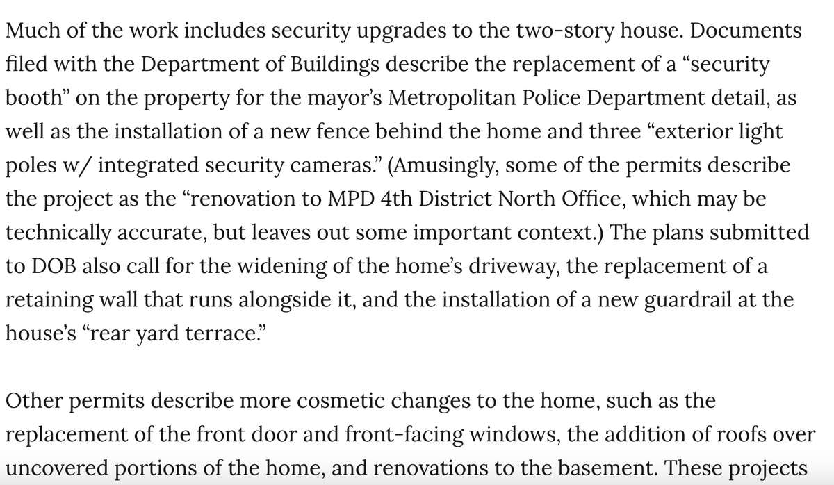AlexKomaDC's tweet photo. New: Bowser's Colonial Village home is getting $525k in taxpayer-funded improvements.

The city says these are security upgrades but plans show many seemingly unrelated renovations. The line is pretty blurry here, especially with big donors doing the work:
https://t.co/w1B6kp5AaH https://t.co/fA3d1nIAIh