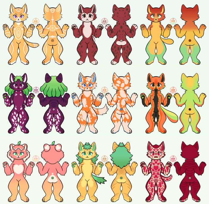 CherryB0mb_Art's tweet photo. Heres the options for the fruit gatcha adopts laid out! If you'd like to roll for one please head to my kofi!
https://t.co/3q995Klkbq
#gacha #adopts #gachaadopt #fruit #themedadopt #furry #furryadopt https://t.co/jyHUb65bDI