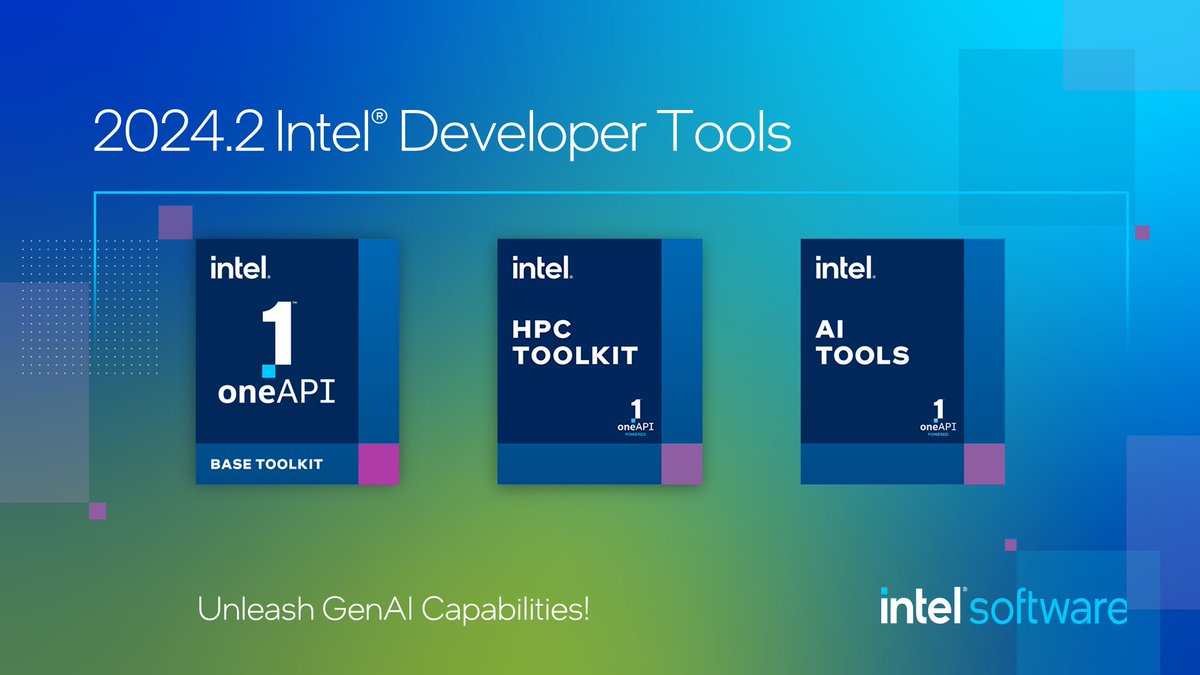 The 2024.2 Intel Developer Tools are here! This release provides the tools &amp; frameworks to optimize #AI performance, improve application efficiency, enhance #LLM inference throughput &amp; scalability on AI PCs, migration for CUDA APIs, and more! intel.ly/3X2klZq

#oneAPI