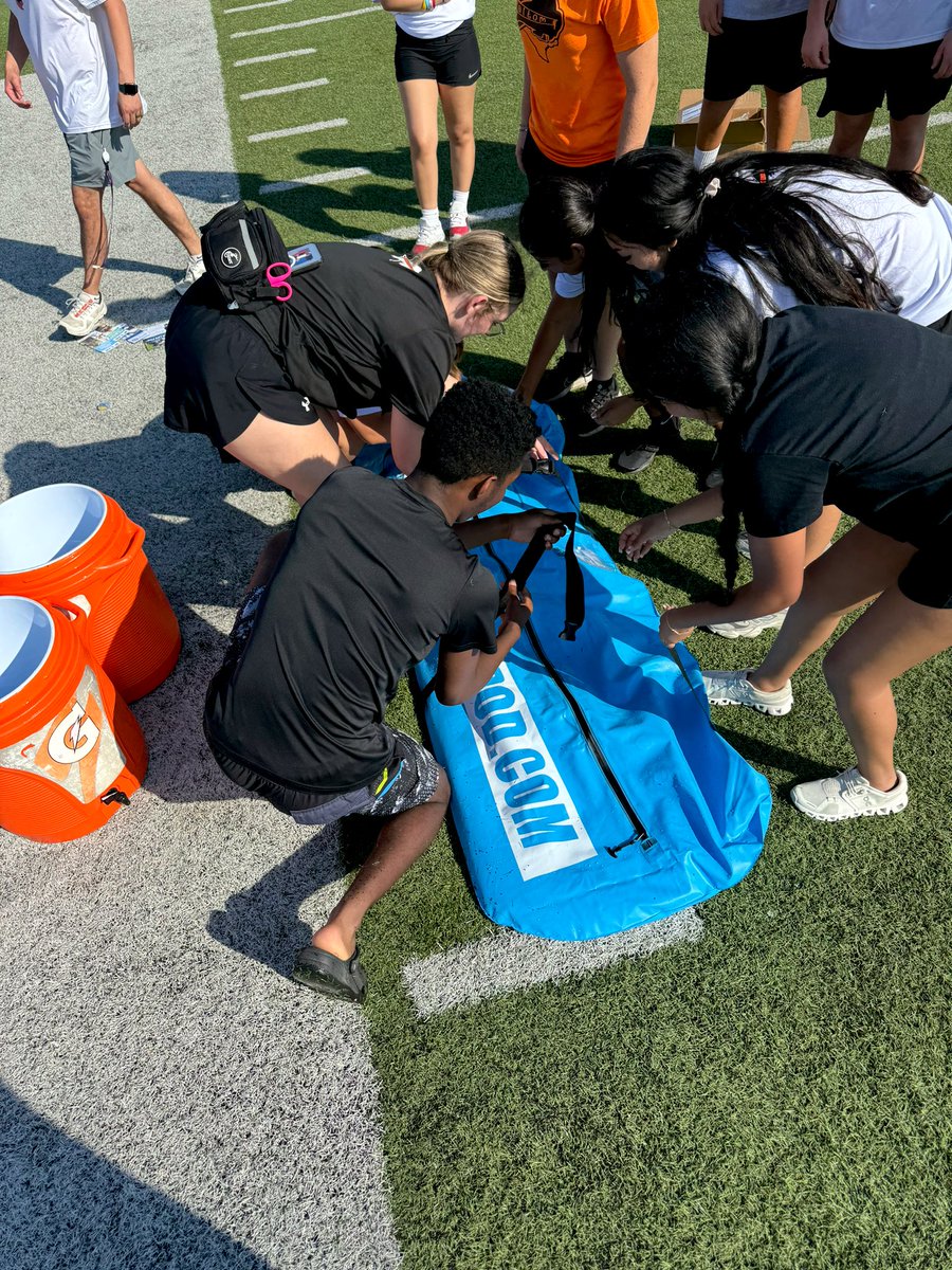 Training day for the student AT’s. 
Learning how to use the Polar Life Pod for heat emergencies! 
#stayready