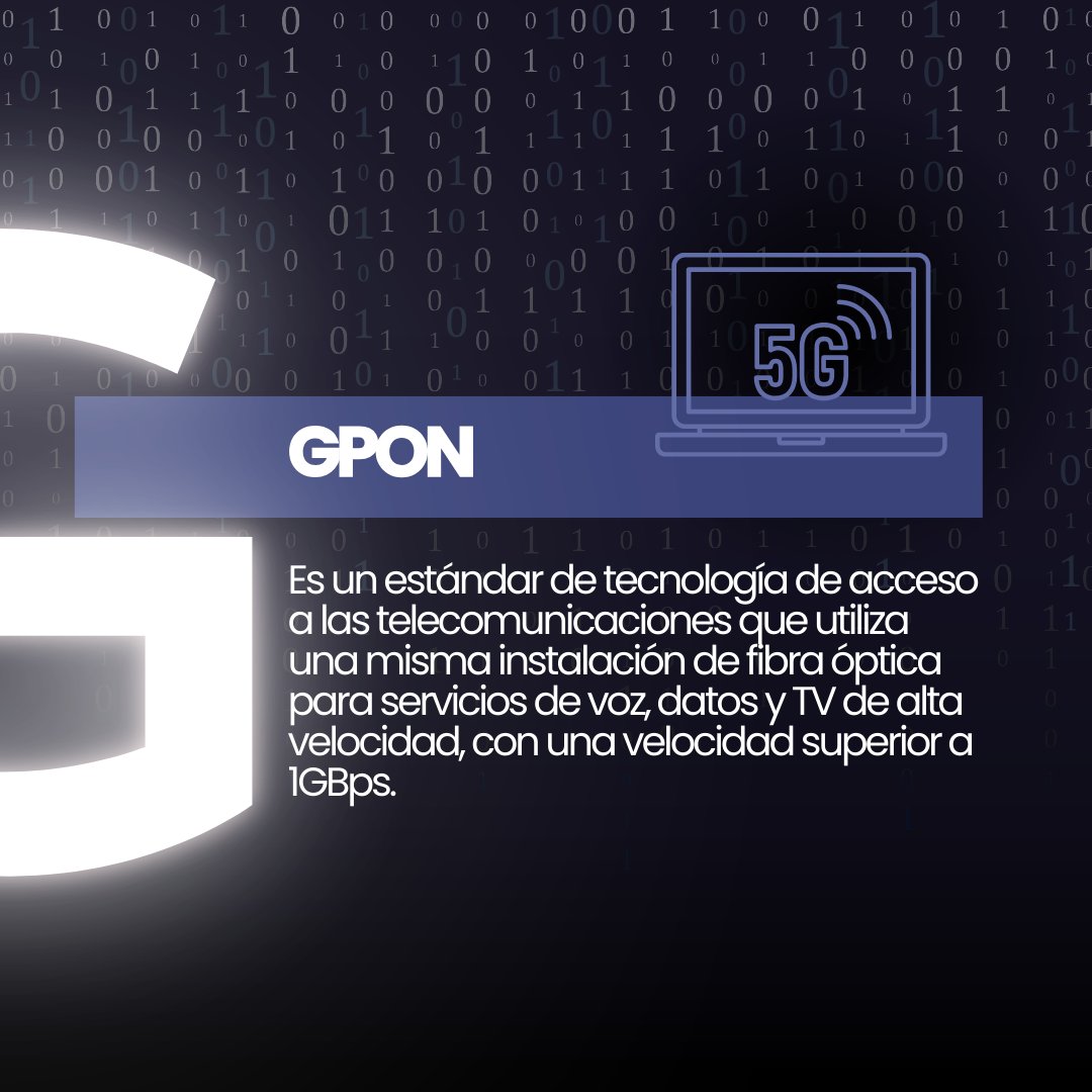 comtec_rd's tweet image. ¡Hoy en nuestro Abecedario Tecnológico, hablamos de GPON! 🌐 Esta tecnología de Red Óptica Pasiva con Capacidad de Gigabit permite conexiones más rápidas y estables, llevándote al futuro de la conectividad. 

¡Conéctate al siguiente nivel!

#AbecedarioTecnológico #GPON #COMTEC