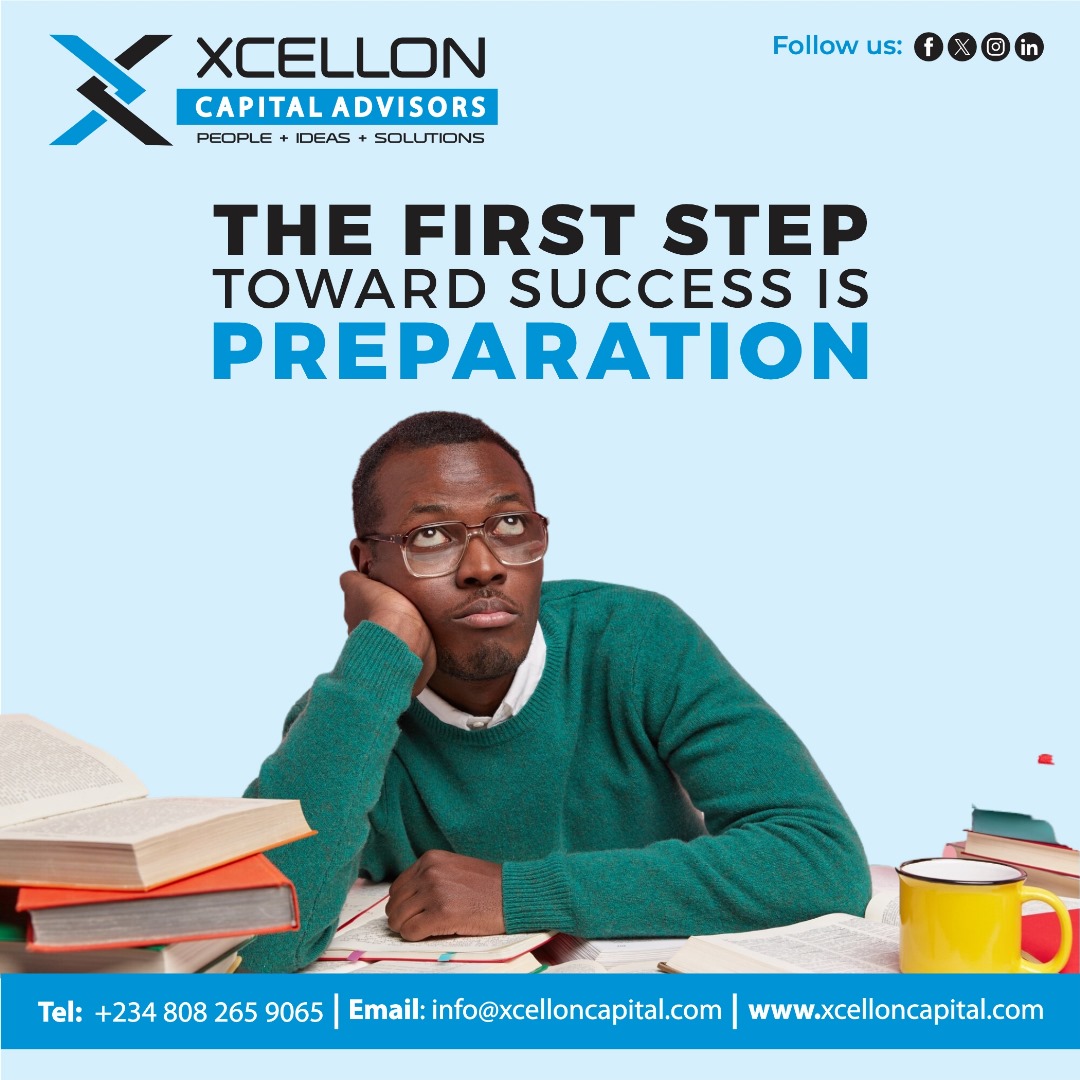 XcellonCapital's tweet photo. As we move, let's make a commitment to thoughtful preparation so that we always have the ability to fulfill the demands of our tasks and provide outstanding outcomes.
Stay Prepared!
#Prepared #trending #finance #financialmarkets #FinancialAwareness #NYSC #Xcellon #XCA #Tuesday https://t.co/tZiWgOs6Uu
