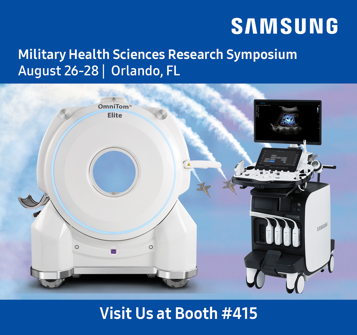 Boston Imaging (@bostonimaging) on Twitter photo We’re attending the 2024 Military Health Sciences Research Symposium from August 26-28 in Orlando! Find us at the Samsung booth #415 to learn more about the <a href="/SamsungHealth/">Samsung Healthcare</a> RS85 Prestige #Ultrasound and OmniTom Elite #MobileCT systems. We’re attending the 2024 Military Health Sciences Research Symposium from August 26-28 in Orlando! Find us at the Samsung booth #415 to learn more about the <a href="/SamsungHealth/">Samsung Healthcare</a> RS85 Prestige #Ultrasound and OmniTom Elite #MobileCT systems.