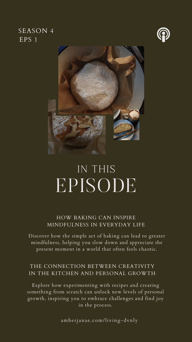 In the latest episode of Living Dvnly, I dive into a topic that's recently been close to my heart—how baking has unexpectedly become a powerful tool for mindfulness in my everyday life. Tap the link to tune in bit.ly/4dhD4WD Please subscribe on Spotify &amp; Apple Podcasts.
