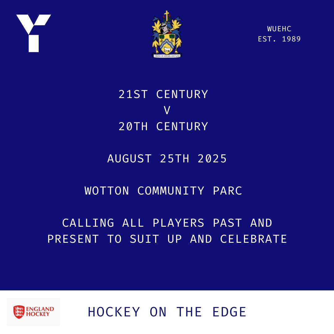 wottonhockey's tweet image. Ladies and gentlemen we present to you the game of the century. Calling all players past and present to fill the pitch of dreams. 

#HockeyOnTheEdge #BlueArmy #OneClub 

@EnglandHockey @HockeyWales @swsportsnews @HockeyWestUK @WCSF_Wotton