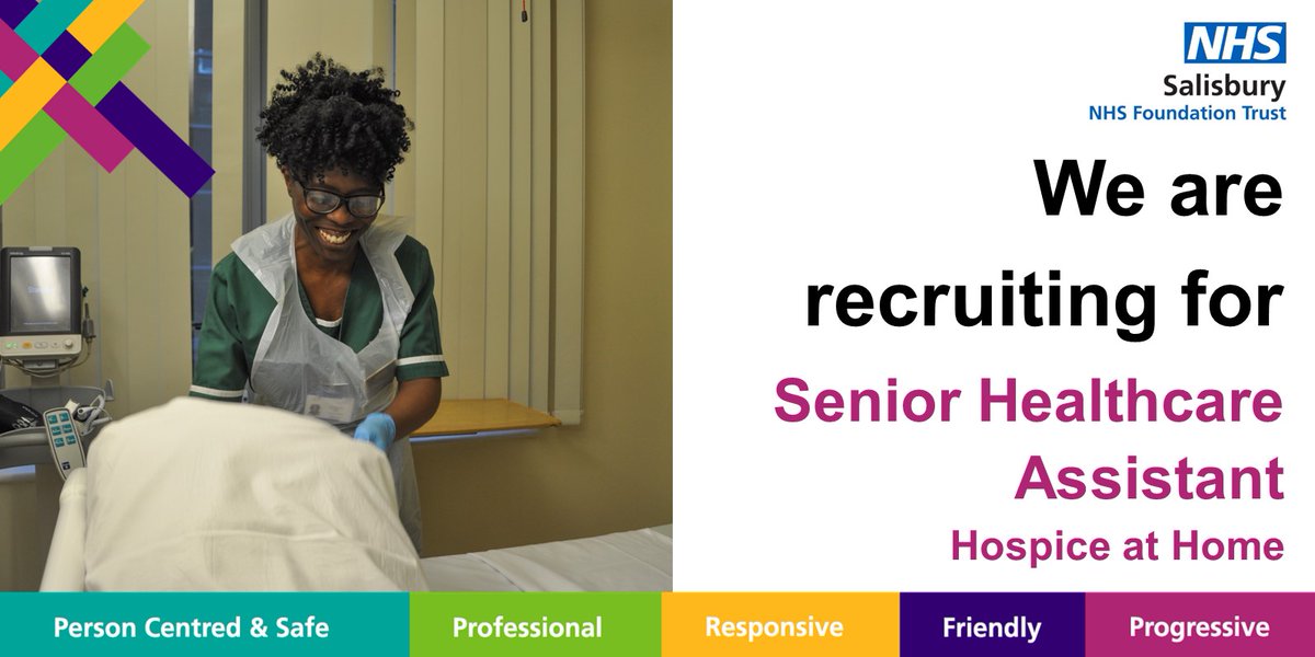 Are you driven by a passion for palliative and end of life care? Do you have experience working with patients in the community or senior healthcare settings? Join our Hospice at home team as a Senior Healthcare Assistant! For full details head to --&gt; salisbury.nhs.uk/working-for-te…