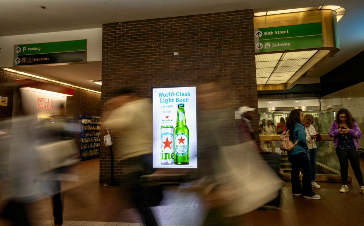 Branded Cities’ five screen full-motion digital network in Manhattan’s Midtown Bus Terminal puts brands like <a href="/Heineken_US/">Heineken US</a> in front of hundreds of thousands of in-demand commuters every weekday. 

#ooh #outofhome #digital #manhattan #midtown #commuter #NYC <a href="/Heineken/">Heineken</a>