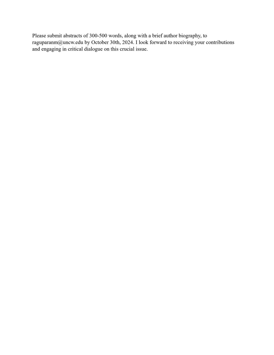 Call for #chapters! Would you be interested to explore #Media Representations of #Human Trafficking? If so, you're invited to submit a chapter abstract for a #book to the editor. Please share!