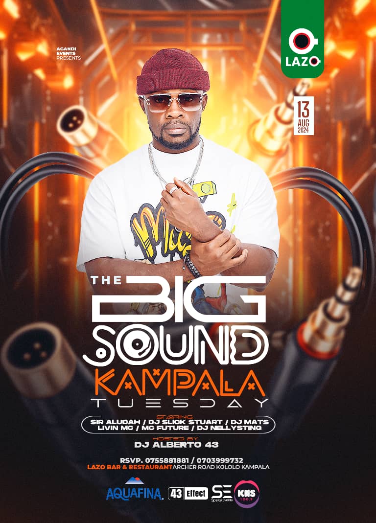 .#TheBigSoundKampala is your go-to spot tonight.

Leave work stress behind and let loose at @Lazo_Kampala.