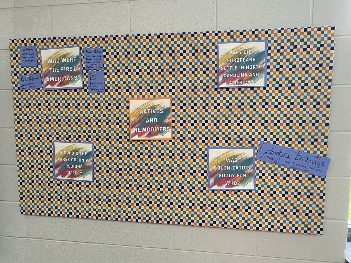 Hey <a href="/WakeSecondary/">WakeSecondary</a> the image below is just one of MANY examples of how <a href="/DRMSdolphins/">Durant Road MS</a> is setting the bar for how social studies classes center compelling and supporting ?s as well as learning targets in each class. 🏆🏆🏆