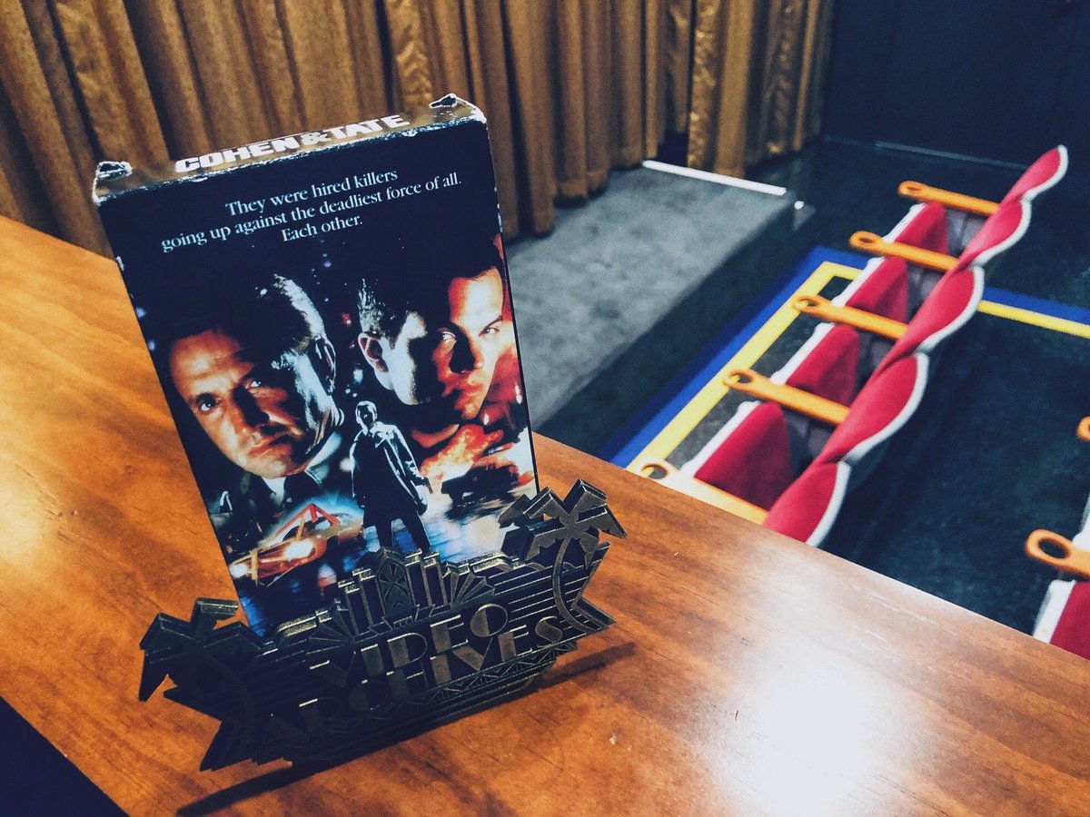 BrianDarwas's tweet photo. Sitting down for a VHS screening of COHEN AND TATE at the @vistatheaterhollywood’s @videoarchivesclub.

The Cinema Club is a tiny twenty seat theater that only shows VHS and 16mm prints of movies not available on 35mm. 

#vistatheater #videoarchivescinemaclub https://t.co/dGmsmPAfI6