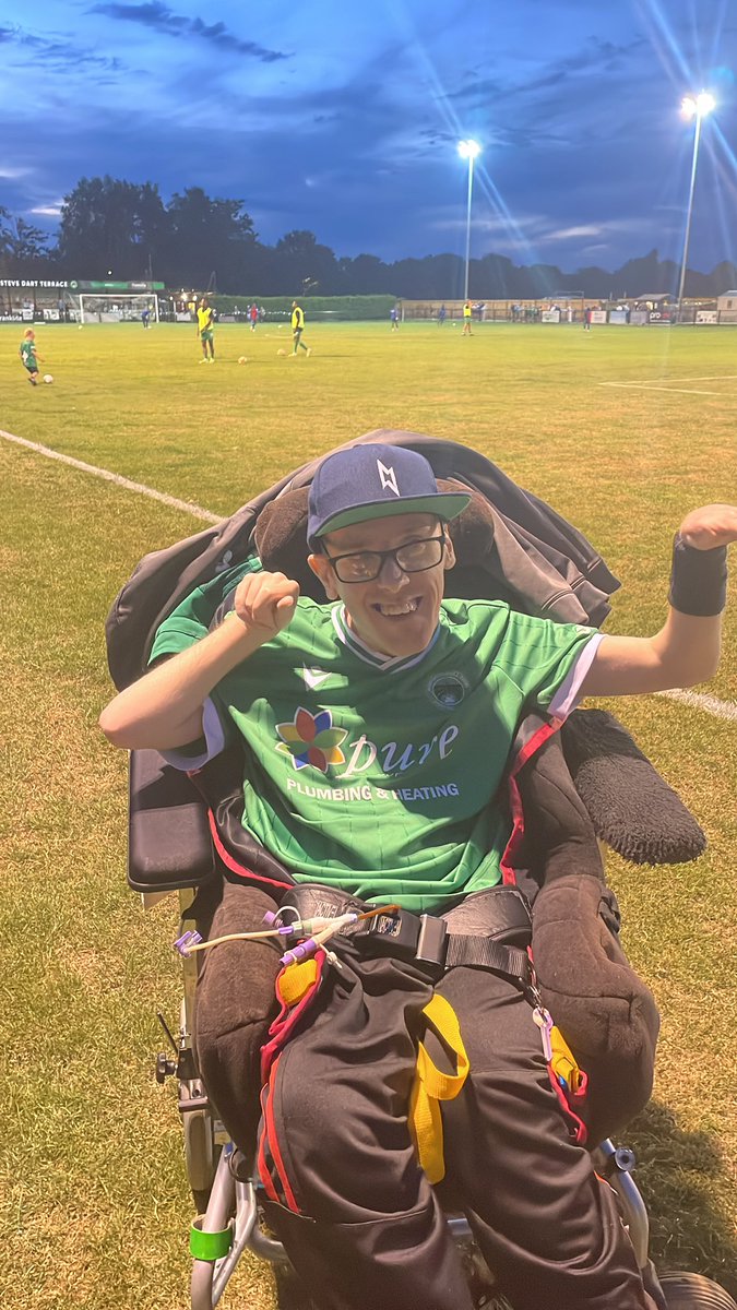 LilyHendo's tweet photo. @nptfc Paul has been shouting and cheering from his spot! He loved the goal 💚 https://t.co/SNi5KYoTUq