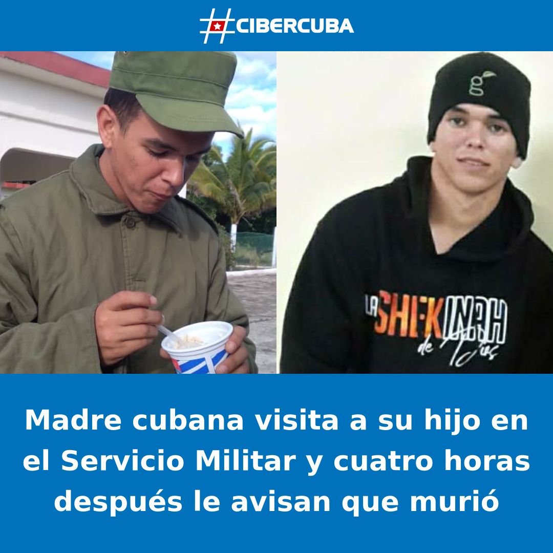 CiberCuba's tweet photo. Madre cubana visita a su hijo en el Servicio Militar y cuatro horas después le avisan que murió

Leer más: https://t.co/NPZTirQrvh https://t.co/OPKRQdbLaJ