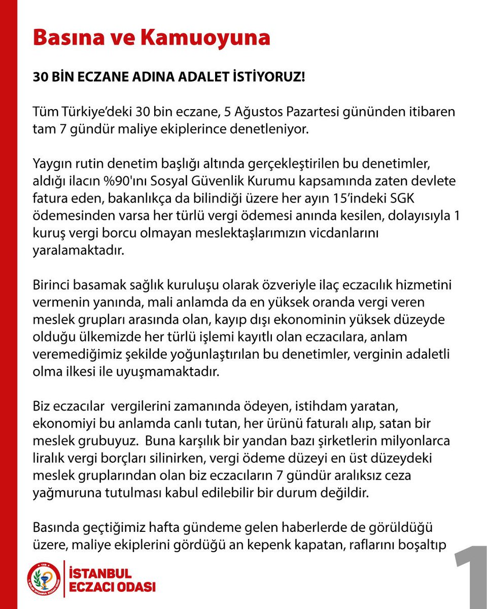 normal_man_'s tweet photo. @evrenselgzt Gerek yok, onlar vergi ödemesin diye biz eczacılar hem vergimizi hem de cezamızı herkesten fazla ödüyoruz. https://t.co/t1swwFn6pi