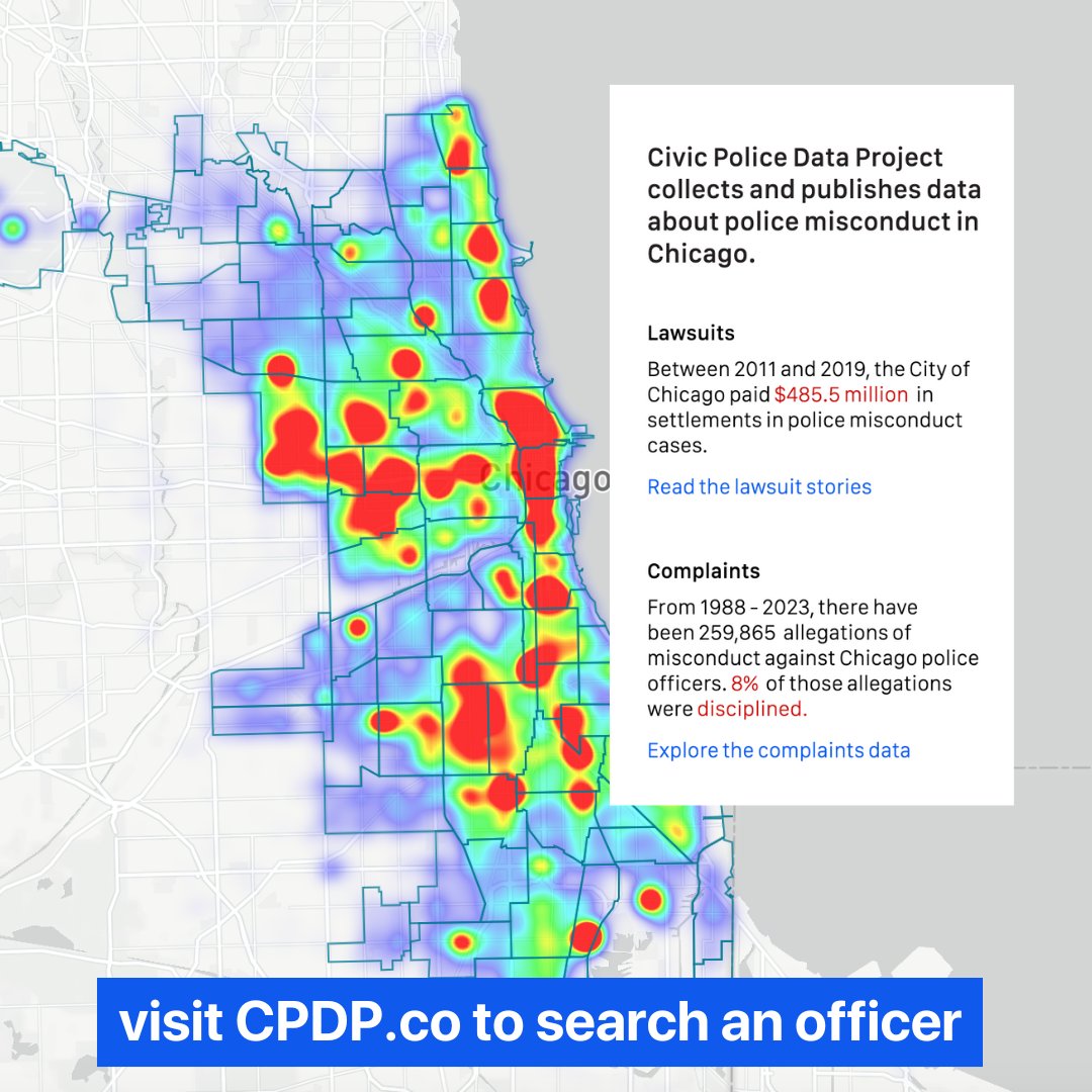 CPDP 3.0 is out now ahead of the DNC. Since launching in 2015, the Civic Police Data Project has made data and information on Chicago police misconduct publicly accessible. Explore the updated data at CPDP.co