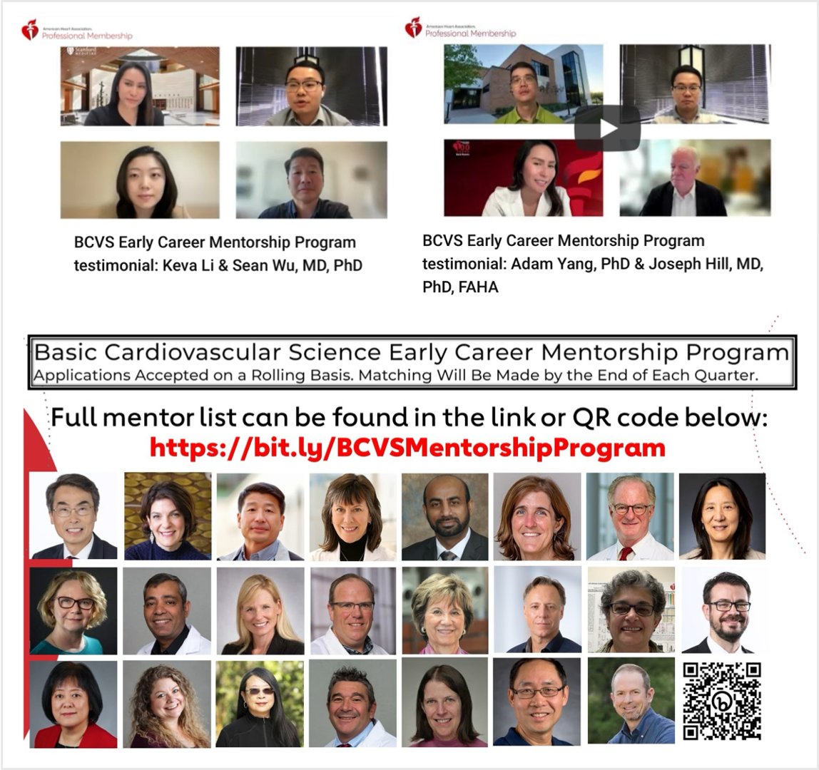 Arianne Caudal (@arianneinthelab) on Twitter photo 📢: The #BCVS Early Career Mentorship Program is OPEN for new applications (mentees and mentors). <a href="/peihengg_heart/">Peiheng Gan</a> and I had the incredible opportunity to interview some inspiring success stories --
testimonials linked here:
youtu.be/t5k5ueoFbfQ?si…
youtu.be/t5k5ueoFbfQ?si… 📢: The #BCVS Early Career Mentorship Program is OPEN for new applications (mentees and mentors). <a href="/peihengg_heart/">Peiheng Gan</a> and I had the incredible opportunity to interview some inspiring success stories --
testimonials linked here:
youtu.be/t5k5ueoFbfQ?si…
youtu.be/t5k5ueoFbfQ?si…