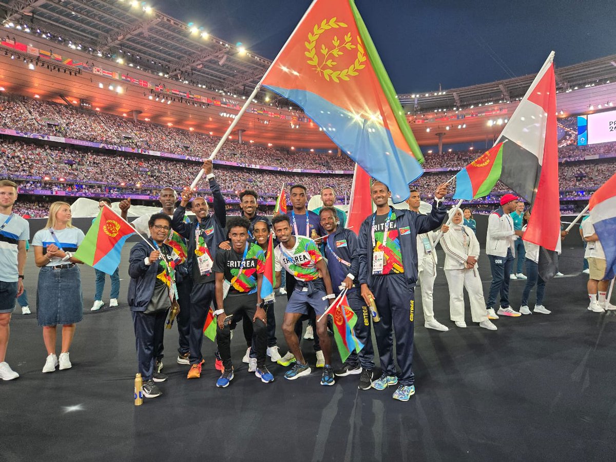 Gh_haile's tweet photo. Congrats to National Team of #Eritrea for the promising standing in the #ParisOlympics2024. Our young &amp; talented athletes are a pride to the nation.
ኣብ ዓበይቲ ዓለማዊ መድረኻት ስሞምን ሰንደቕ ዕላማናን ዝኾልዑ ኣትለታትና ወትሩ ሕቡናት ኢና። ንቐጻሊ ኣብ ዓወት! https://t.co/jx7rd3rQZy