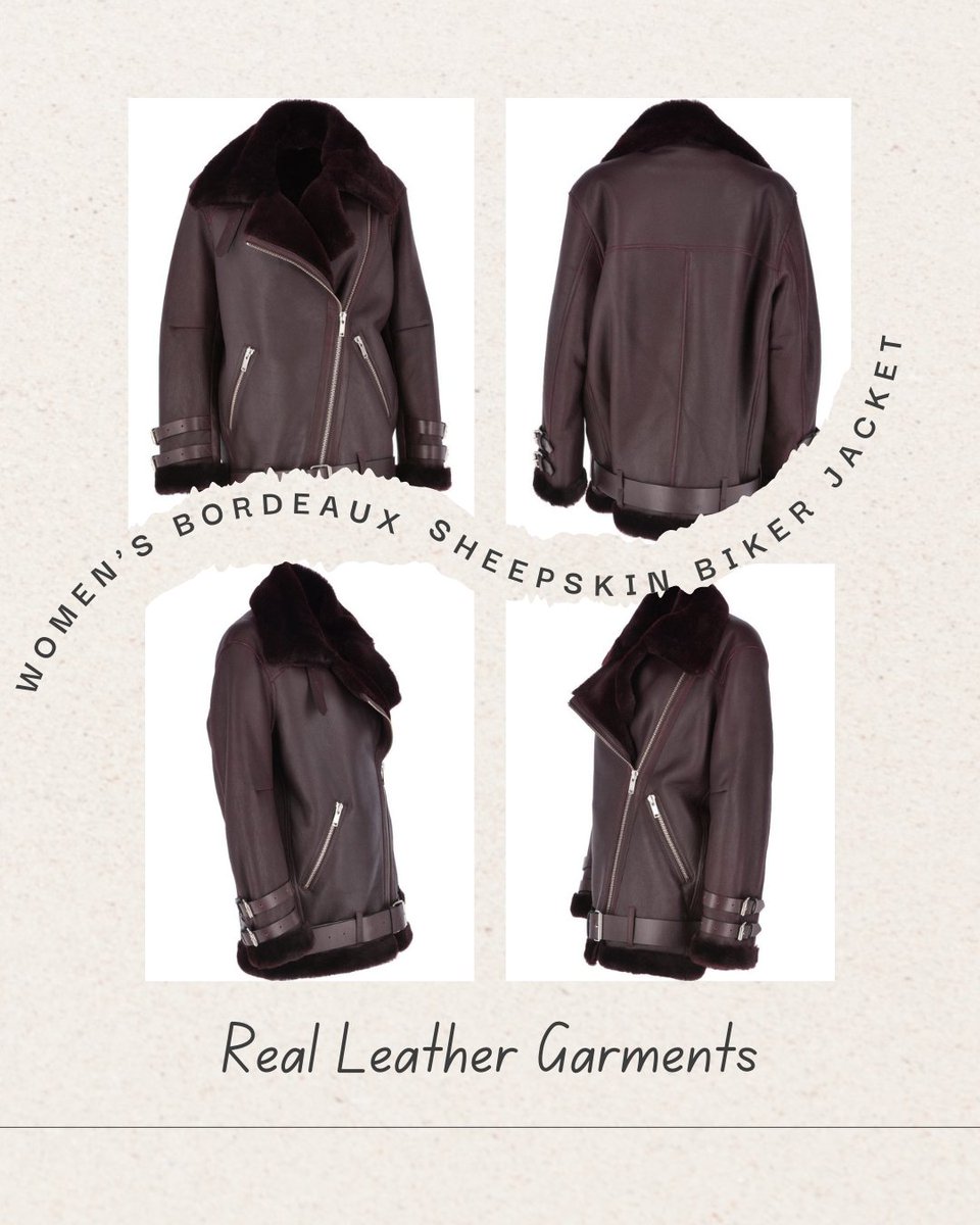 realleatheruk's tweet image. Elevate your outerwear game with our Women’s Bordeaux Oversized Sheepskin Flying Biker Jacket. #SheepskinJacket #BikerChic #OversizedStyle #WinterFashion #LuxuryOuterwear #FashionStatement #BordeauxBeauty #EdgyStyle #StreetStyle #WardrobeEssentials #WomensFashion