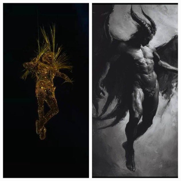 La cérémonie d’ouverture voulait tuer le Christ en blasphémant la cène. La cérémonie de clôture s’enfonce encore davantage avec l’ange déchu, dans une ambiance lugubre et une musique de fin du monde. #esperer#jesussauve