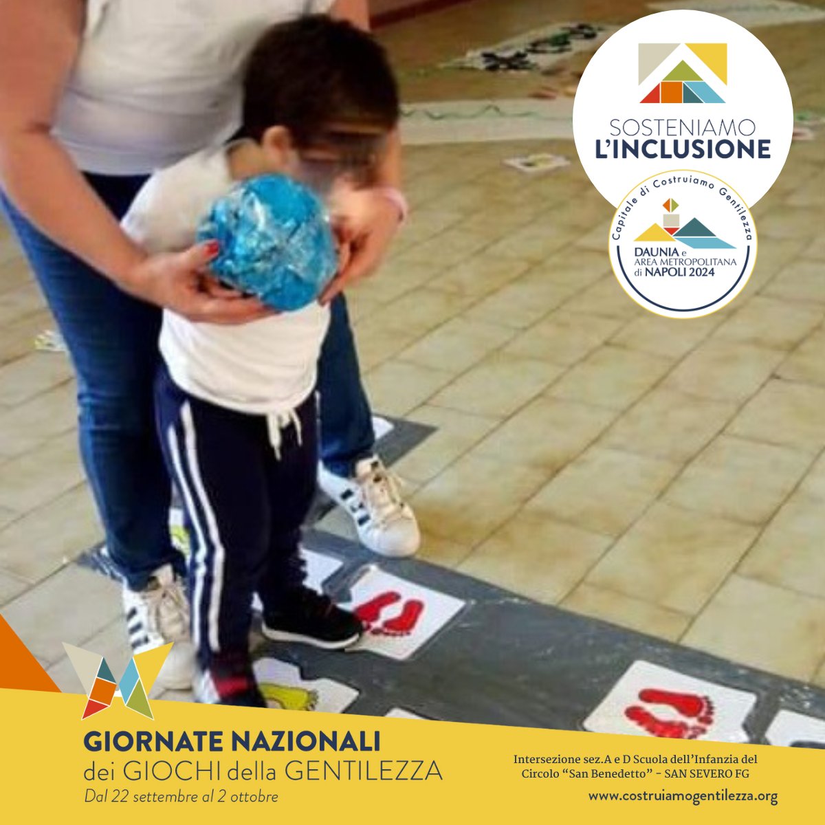 𝐋𝐀 𝐒𝐂𝐔𝐎𝐋𝐀 𝐃𝐄𝐋𝐋’𝐈𝐍𝐅𝐀𝐍𝐙𝐈𝐀 𝐃𝐄𝐋 𝐂𝐈𝐑𝐂𝐎𝐋𝐎 “𝐒𝐀𝐍 𝐁𝐄𝐍𝐄𝐃𝐄𝐓𝐓𝐎” 𝐝𝐢 𝐒𝐀𝐍 𝐒𝐄𝐕𝐄𝐑𝐎 𝐅𝐆 𝐏𝐀𝐑𝐓𝐄𝐂𝐈𝐏𝐄𝐑𝐀' 𝐀𝐋𝐋𝐄  𝐆𝐈𝐎𝐑𝐍𝐀𝐓𝐄  𝐃𝐄𝐈 𝐆𝐈𝐎𝐂𝐇𝐈 𝐃𝐄𝐋𝐋𝐀 𝐆𝐄𝐍𝐓𝐈𝐋𝐄𝐙𝐙𝐀  💜🦋

L'adesione  👉costruiamogentilezza.org/strumenti-di-g…