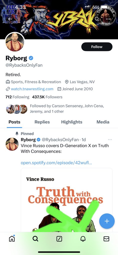 JordinGarciaSW's tweet image. Remember when #LieBack talked all that shit about *Dirt Sheet* and called anyone and everyone that read them a “Piece of shit” well Pot meet Kettle… he doesn’t follow them on his @RyBack account but DOES follow them on his only fans @RybacksOnlyFan and OTHER accounts😭😭