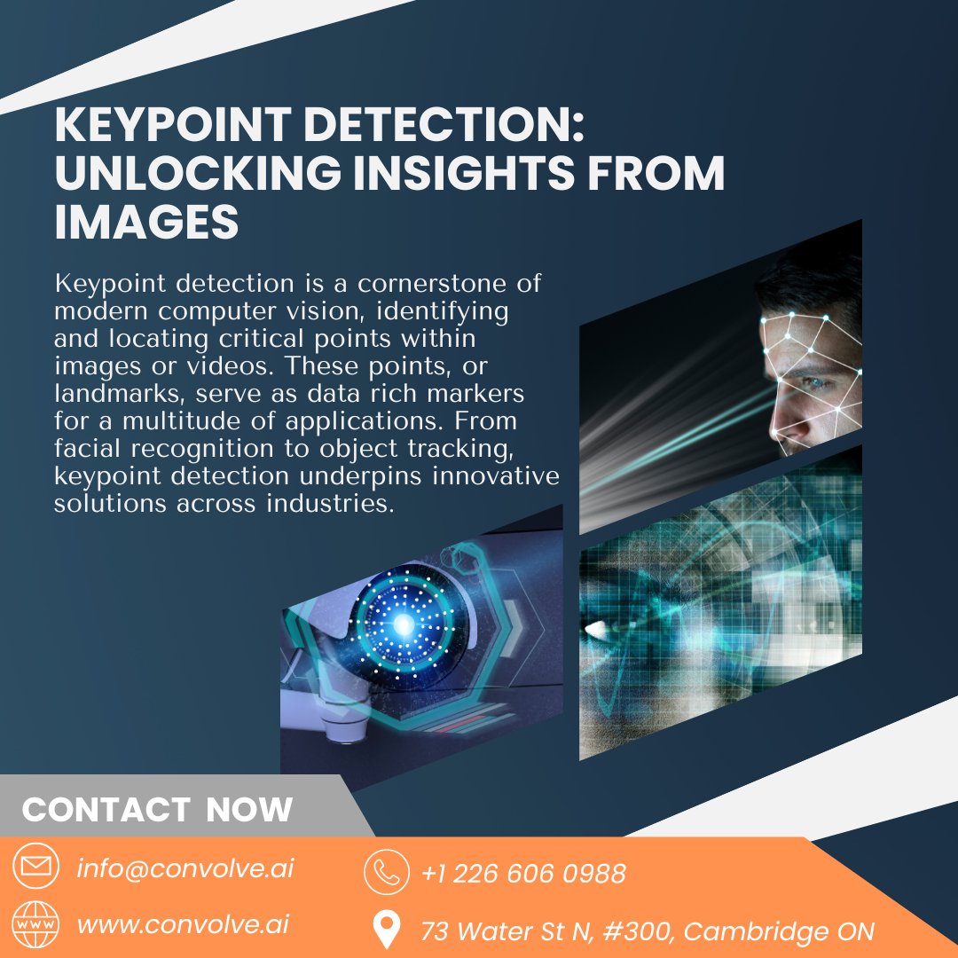 AiConvolve's tweet image. Keypoint detection identifies crucial landmarks in images, enabling advanced applications like facial recognition and object tracking.
#keypointdetection #facialrecognition #objecttracking #computervision #machinelearning #ai #deeplearning #imageprocessing #techinnovation