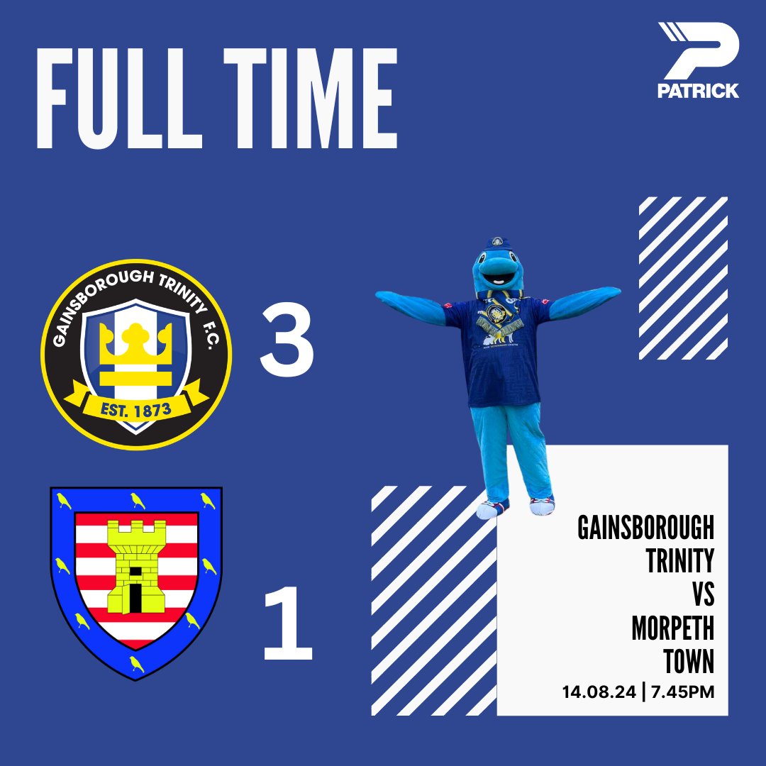 Full Time | 

A hat-trick of assists for Aaron Braithwaite, added to first goals in Blue for Jordan Helliwell &amp; Will Lancaster. Declan Howe also on the scoresheet to make it a 3-1 win at home to Morpeth. 

We move on to Saturday, with confidence | 💙 ⚽️