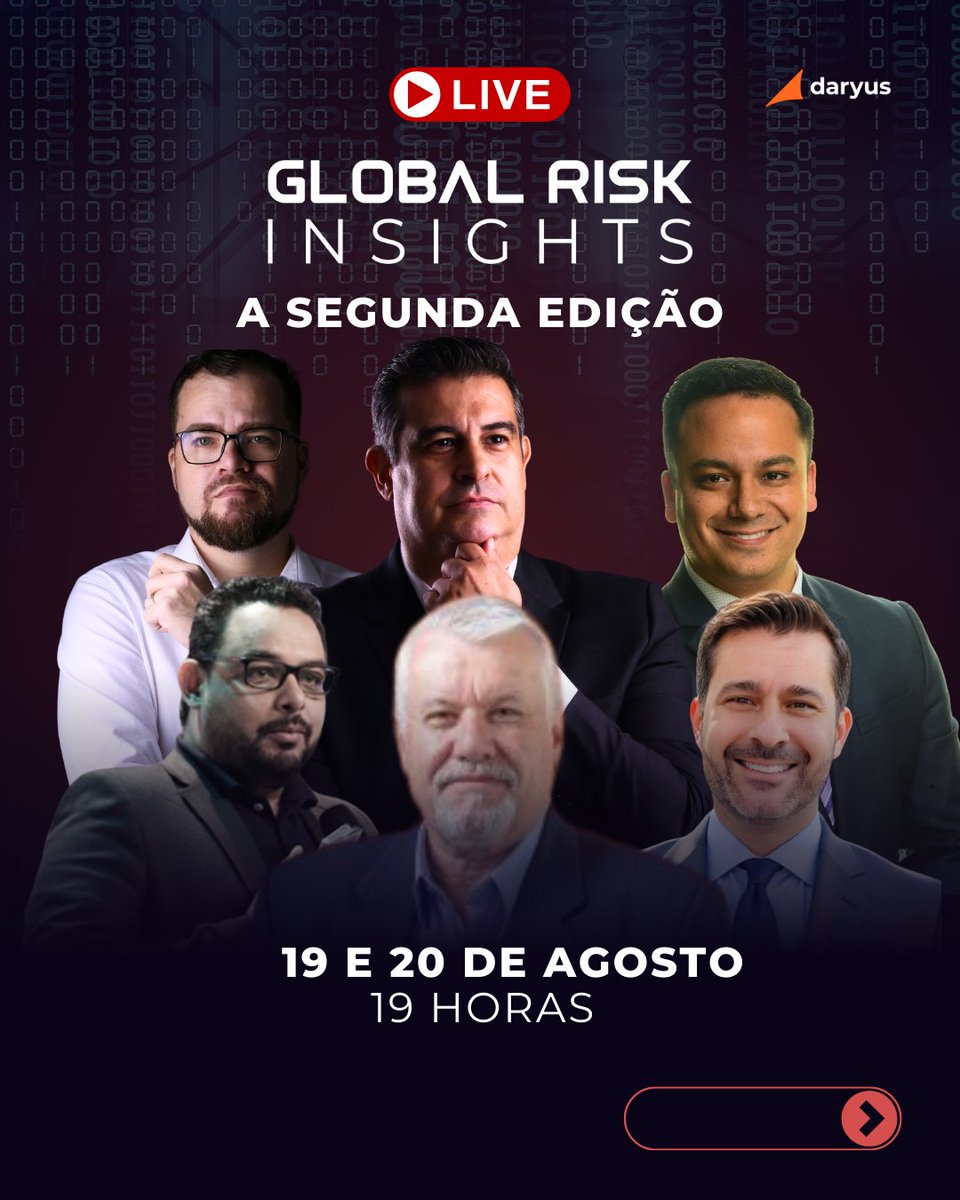DARYUSBR's tweet photo. Vocês pediram e nós atendemos!

Está pronto para encarar a segunda edição do Global Risk Insights? https://t.co/M9Sw7tzM1b