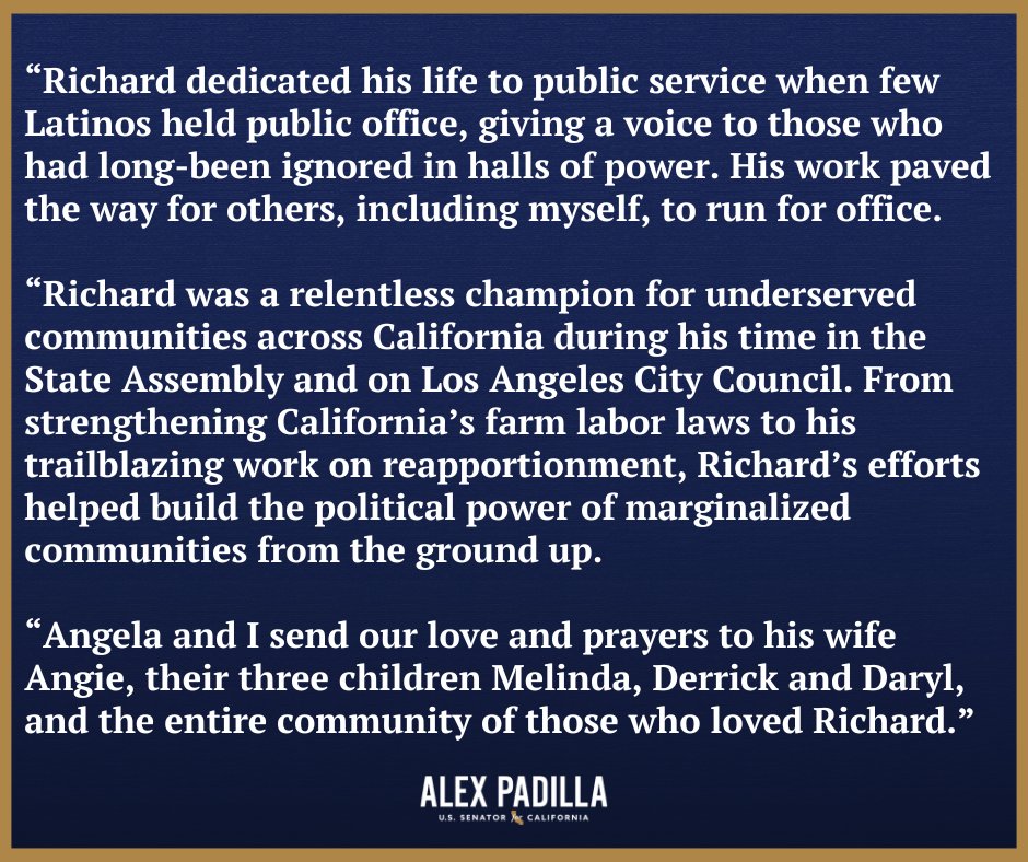 Senator Alex Padilla tweet media