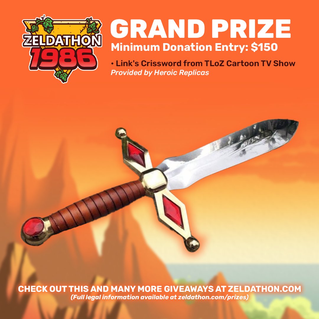 Check out our grand prize giveaway! 

You can enter to win with donations to <a href="/StJudePLAYLIVE/">St. Jude PLAY LIVE</a> ❤️

Donate a cumulative of $50, $100, or $150 during the marathon to be entered to win!

Thank you to @dynomation4 and <a href="/HeroicReplicas/">Dave at Heroic Replicas</a> for providing these prizes!