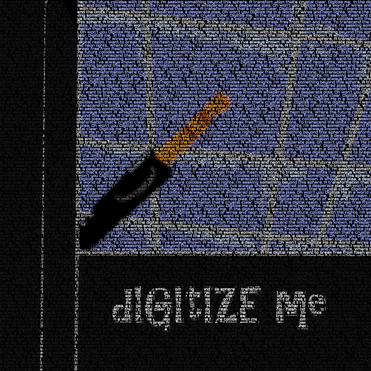 Our newest single 'Digitize Me' is scheduled to release in October! Here's a lil lyric poster if you like that kinda thing 💋