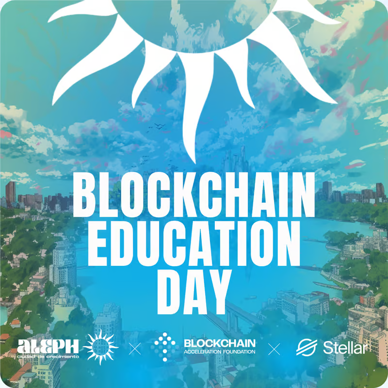 Se viene #BlockchainEducationDay en Buenos Aires!🚀

El 16 de agosto vamos a conectar el mundo académico con la revolución web3 en este evento parte de <a href="/crecimientoar/">Crecimiento 🌞</a>

Más información e inscripciones en el siguiente enlace 👇