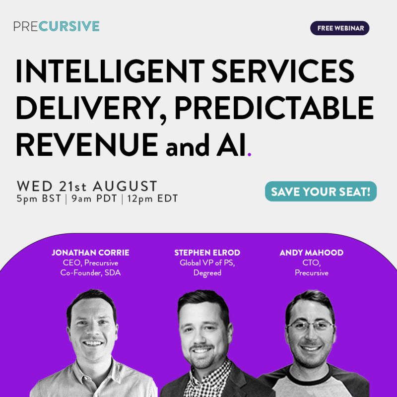 This is for every Professional Services org under pressure to generate ⬆️revenue, ⬆️ARR &amp; support retention efforts. Join our free webinar w/ guest Stephen Elrod, Global VP of PS at <a href="/degreed/">Degreed</a> to understand, build &amp; automate your services processes.

👉 shorturl.at/dGp2k