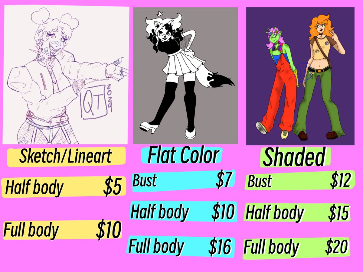 Queertastrophe's tweet photo. Hiiiii I'm in a hole right now, so for a bit I'm opening commissions up. I have other background work examples but a lot of my more recent art is on display here. 

If you have any questions, feel free to DM or email! https://t.co/ZHkHNv3qgQ