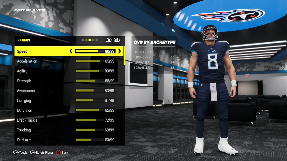 SamuelBrownRBT's tweet photo. Couple things missing in Madden 25.
1. You can no longer start a franchise as a player☹️
2. You can no longer see the OVR of a player when editing - this will make creating custom draft classes a lot more time consuming as you'll have to back out each time to see the player's OVR https://t.co/LbCwFpTzyw
