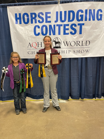 Congrats to LES's very own Gentry Spooner!
She competed in the AQHA Youth World Show public speaking contest for the first time and was 2nd out of a large group in the 13 &amp; under competition.
She also competed in the horse judging contest and was 6th place!
Way to go Gentry!