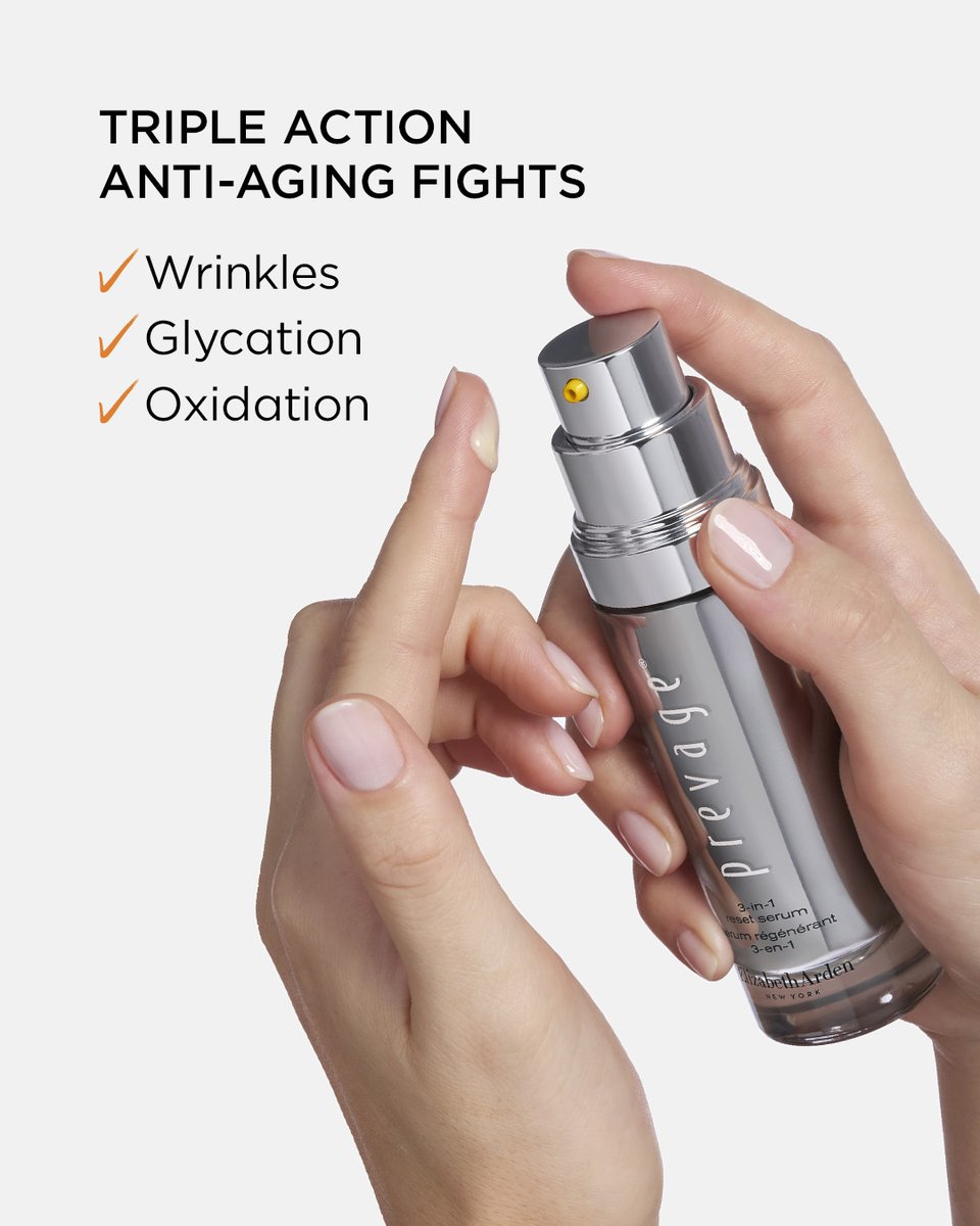 Wondering what Triple Action Anti-Aging is? It's the foundation of our NEW PREVAGE 3-in-1 Reset Serum. 

Have questions about our NEW 3-in-1 Reset Serum? We’re all 👂, so leave us a note 👇