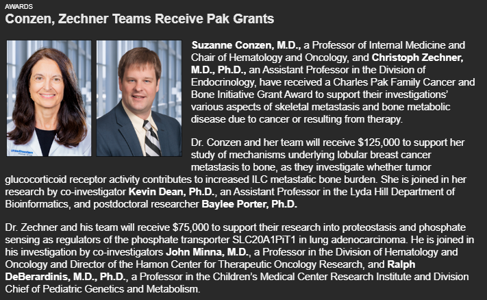 UTSW Internal Medicine Resident Research Programs (@utsw_imresrsrch) on Twitter photo Congratulations to Drs. Suzanne Conzen and Christoph Zechner on receiving Pak Grants! 🎉<a href="/UTSWInternalMed/">UT Southwestern Internal Medicine</a> #InternalMedicine #PSTP #HematologyandOncology #Endocrinology #physicianscientist Congratulations to Drs. Suzanne Conzen and Christoph Zechner on receiving Pak Grants! 🎉<a href="/UTSWInternalMed/">UT Southwestern Internal Medicine</a> #InternalMedicine #PSTP #HematologyandOncology #Endocrinology #physicianscientist