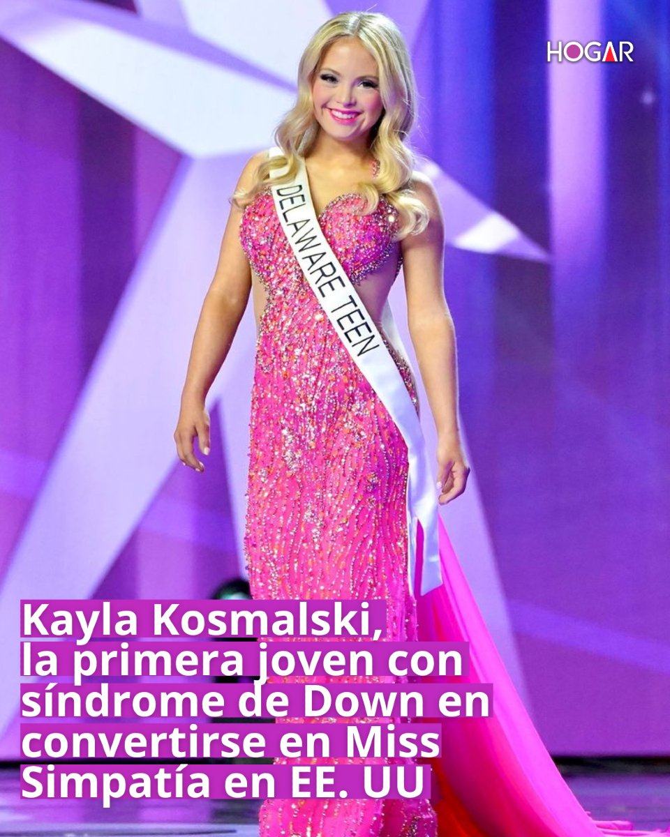 RevistaHogar's tweet image. 👑Kayla Kosmalski, de 18 años, ha marcado un hito histórico al ser la primera aspirante a Miss Teen USA con síndrome de Down. Su participación en el prestigioso certamen le valió el título de Miss Simpatía👉 v.vistazo.com/4fJTngs