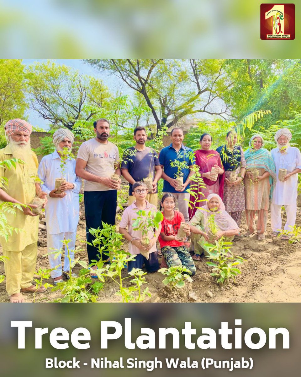 DSSNewsUpdates's tweet photo. "To plant a tree is to believe in tomorrow."🌱
In celebration of the birth month of Saint Dr. MSG Insan, Dera Sacha Sauda volunteers in Nihal Singh Wala, Punjab, planted saplings as a commitment to nurturing Mother Earth. Following his inspiring footsteps, they contributed to a greener and healthier planet for future generations. Remember, every tree planted is a step toward saving our Earth and securing our future! Let us all join hands in this vital mission! #TreePlantation #SaveEarth #EnvironmentalAwareness #DeraSachaSauda