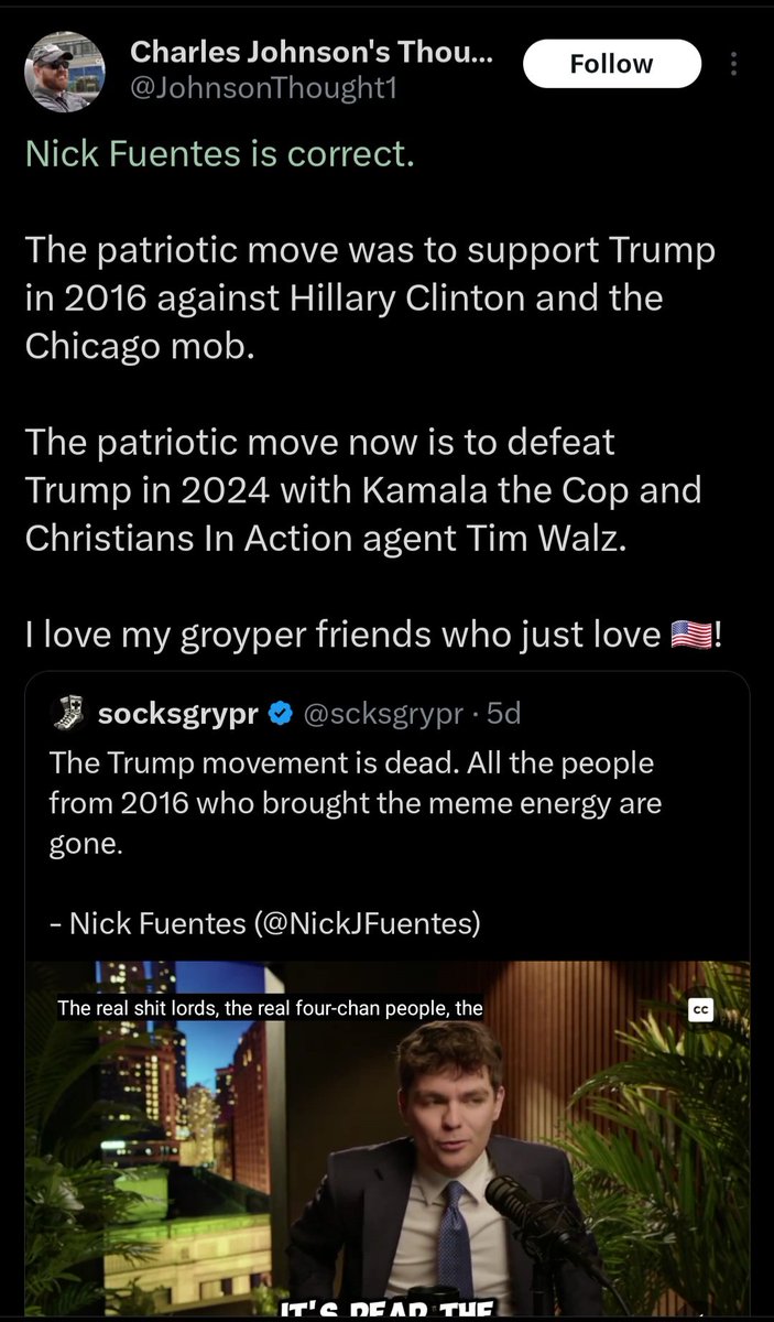 Databot7771's tweet photo. Why is known federal informant &amp; recruiter Charles Carlisle Johnson supporting Groyper War 2?

https://t.co/geUF7ToOF6

https://t.co/y7wqWPIaI8 https://t.co/DUE2Ot5gwL