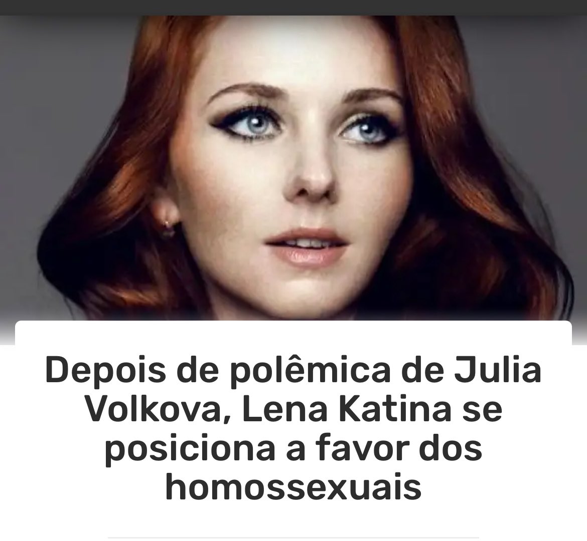 Já Lena Karina no mesmo ano mostrou seu apoio a comunidade, o que custou caro pois as mídias da Russia não iriam querer alguém com tal posicionamento, o que resultou numa demora para a mesma voltar a ter relevância e ser chamada para programas de TV