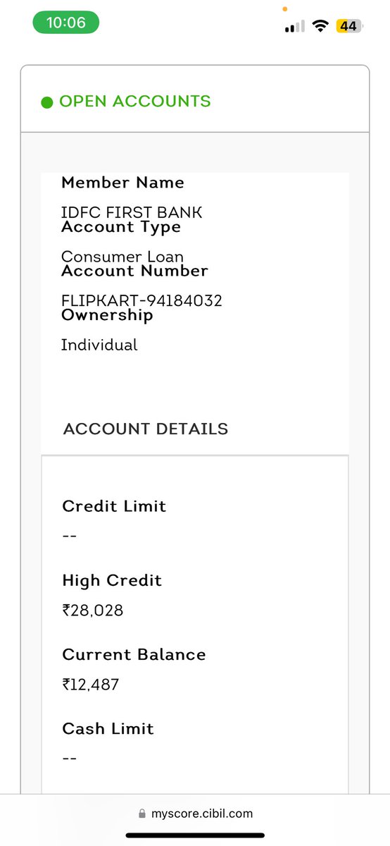 Nitin_1903's tweet photo. @IDFCFIRSTBank @flipkartsupport @Flipkart This is very shocking to see an unauthorised loan in my CIBIL report, I dont know who took this loan not even getting any information from the bank or the flipkart.

Both are doing scam by merging together. https://t.co/iZySCAhFZX