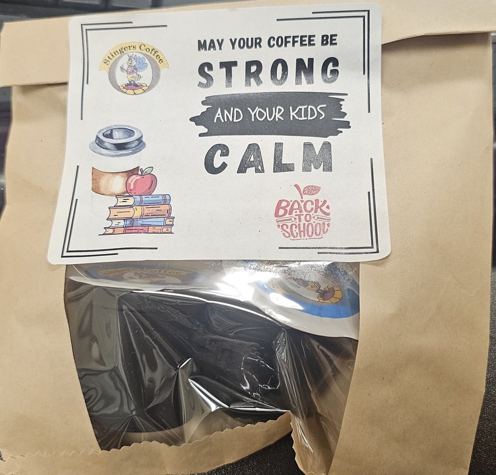 A huge thank you to Stingers coffee for our morning coffee today at Haas MS!