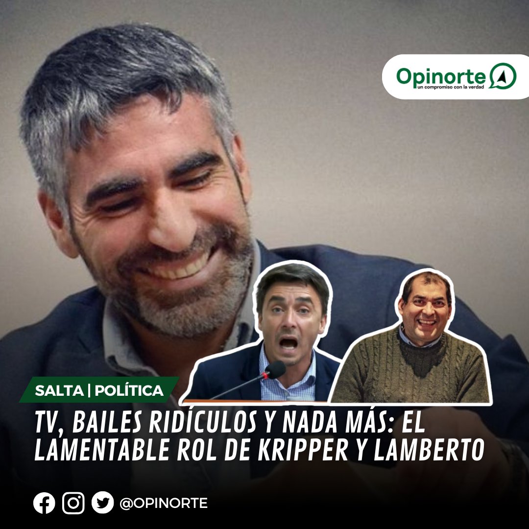 SaltaOpinorte's tweet photo. #Salta | El panorama político de Salta parece estar pavimentado con personajes que, lejos de contribuir al desarrollo de la provincia, se han convertido en simples caricaturas.
→ https://t.co/fNp2TBZAah
#opinorte #demitropulos #lamberto #kripper https://t.co/QHKmY3i8Ls
